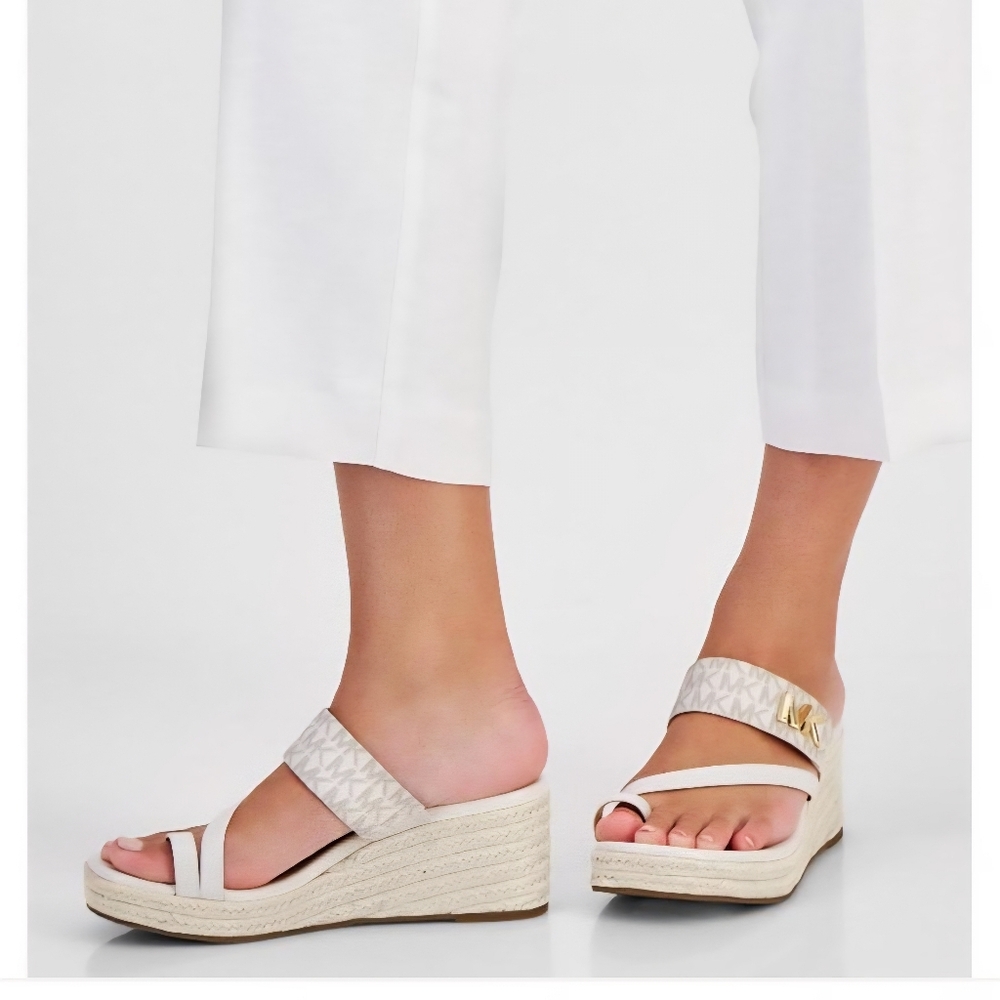 Size 6 / Michael Kors Women's Jilly Espadrille Platform Wedge Sandals